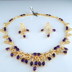 Deep Purple Amethyst and Tanzanite Set